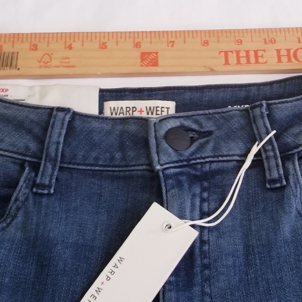Warp + Weft Milan Hi Rise Legging Denim Jean Size 26 NEW NWT - Picture 5 of 8